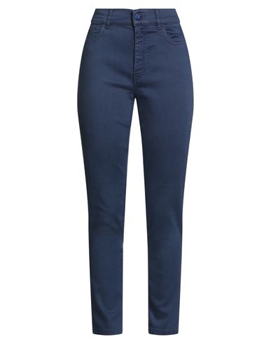 Marella Monochrome Woman Jeans Navy Size 6 Lyocell, Cotton, Polyester, Elastane In Blue
