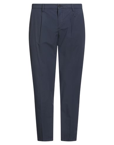 Paul Miranda Man Pants Navy Size 36 Cotton, Elastane In Blue