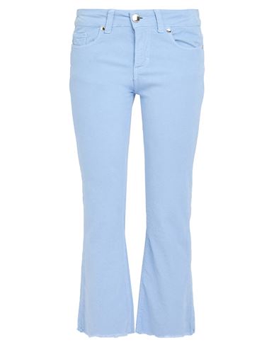 Siste's Woman Pants Sky Blue Size 12 Cotton, Elastane In Blue