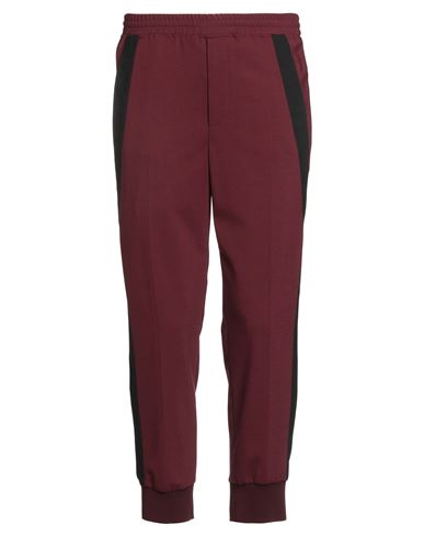 Neil Barrett Man Pants Burgundy Size 30 Polyester, Virgin Wool, Elastane In Red