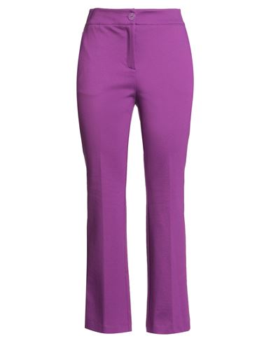 Nenette Woman Pants Mauve Size 4 Viscose, Polyester, Elastane In Purple