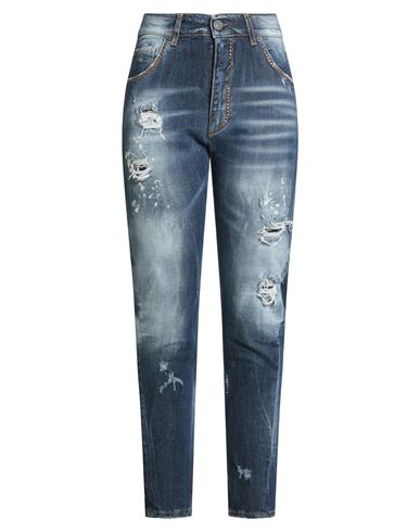 Patriòt Woman Jeans Blue Size 30 Cotton, Elastane In Blue