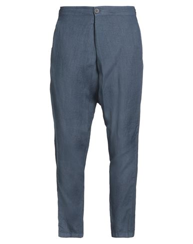 Lucques Man Pants Slate Blue Size Xl Linen In Blue