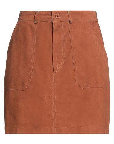 Maliparmi Malìparmi Woman Mini Skirt Brown Size 2 Goat Skin In Brown