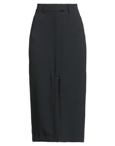 Soallure Woman Midi Skirt Black Size 8 Polyester In Black