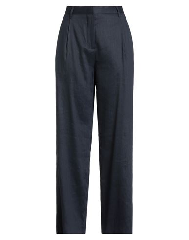 Lardini Woman Pants Midnight Blue Size 8 Linen, Viscose, Elastane In Blue