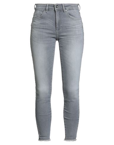 Only Blue Denim Woman Jeans Grey Size Xl-30l Organic Cotton, Elastomultiester, Elastane In Gray