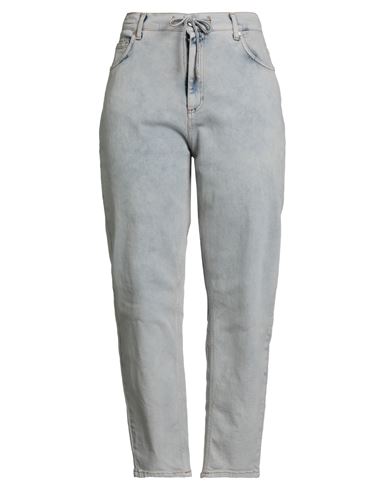 Panicale Woman Jeans Blue Size 16 Cotton, Elastane In Gray