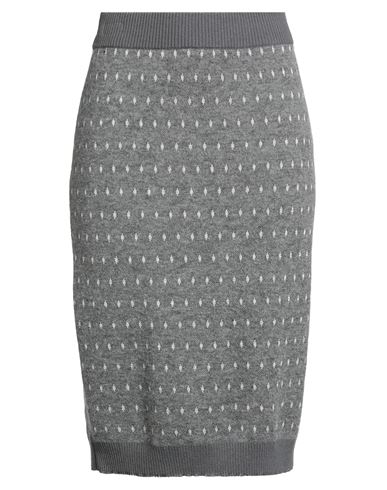 Panicale Woman Midi Skirt Grey Size 14 Wool, Synthetic Fibers, Silk, Alpaca Wool, Cashmere In Gray