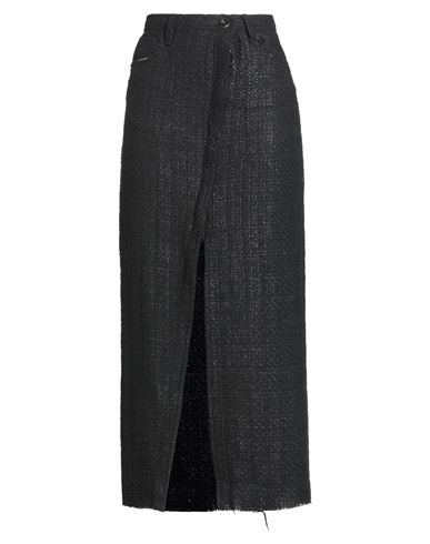 White Sand Woman Maxi Skirt Black Size 6 Polyester, Cotton, Viscose, Polyamide In Black