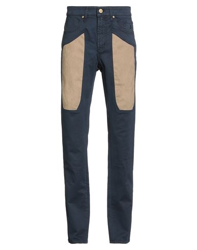 Jeckerson Man Pants Navy Size 31 Cotton, Elastane In Blue