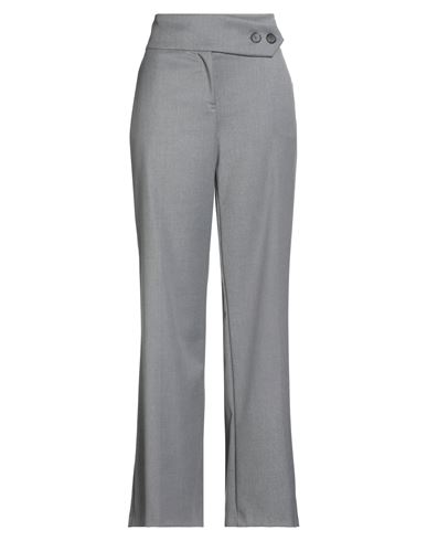 Aniye By Woman Pants Grey Size L Polyester, Viscose, Elastane In Gray