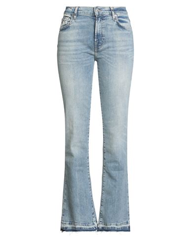 7 For All Mankind Woman Jeans Blue Size 29 Cotton, Elastomultiester, Elastane In Blue
