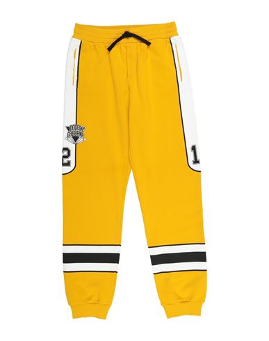 Dolce & Gabbana Toddler Boy Pants Marigold Size 3 Cotton In Yellow