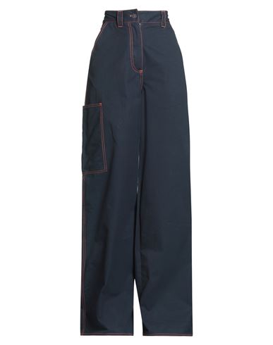 Sunnei Woman Pants Navy Size L Cotton In Blue