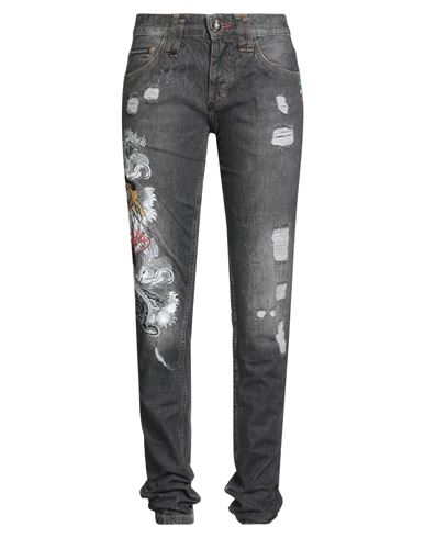 Philipp Plein Woman Jeans Black Size 29 Cotton In Black