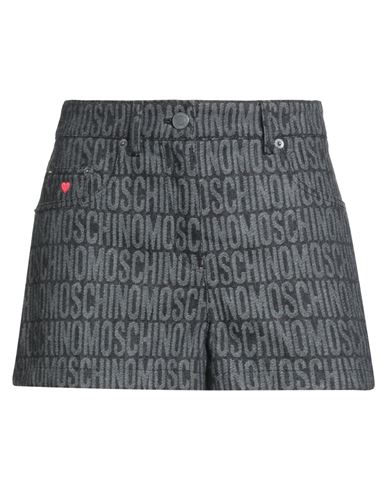 Moschino Couture Woman Denim Shorts Blue Size 8 Cotton, Polyester In Gray