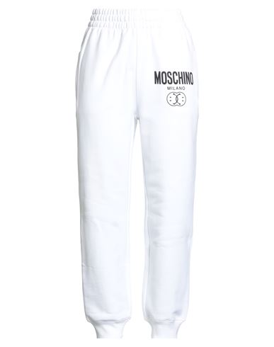Moschino Couture X Smiley World Woman Pants White Size 4 Cotton