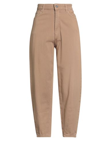 Stilosophy Woman Pants Camel Size 8 Cotton In Brown