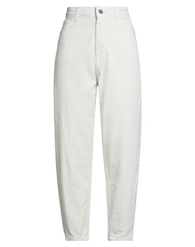 Stilosophy Woman Pants Cream Size 8 Cotton In White