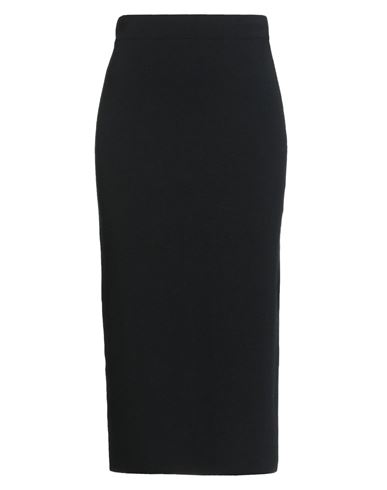 Weekend Max Mara Woman Midi Skirt Black Size L Viscose, Elastane In Multi