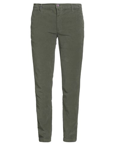 Barbati Man Pants Military Green Size 38 Cotton, Elastane