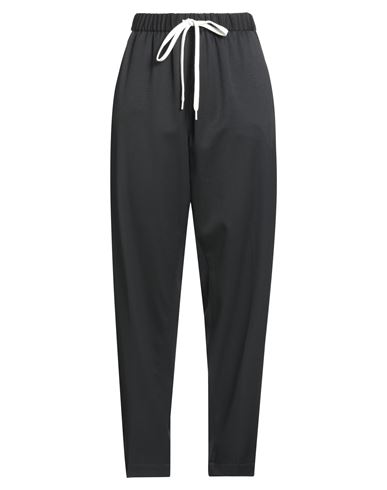 Mm6 Maison Margiela Woman Pants Black Size 4 Polyester, Virgin Wool, Elastane In Gray