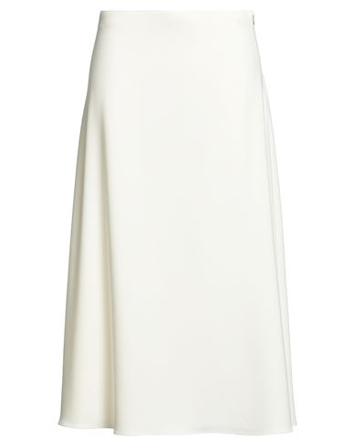 Theory Woman Midi Skirt Ivory Size 6 Triacetate, Polyester In Multi