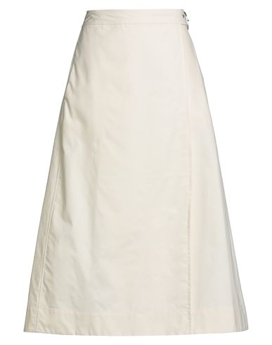 Jil Sander + Woman Midi Skirt Ivory Size 8 Cotton In Neutral