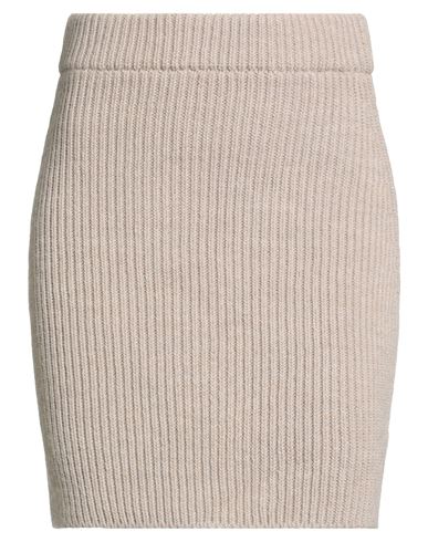 Vicolo Woman Mini Skirt Sand Size Onesize Acrylic, Wool, Viscose, Alpaca Wool In Neutral