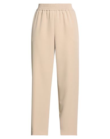 Pt Torino Woman Pants Beige Size 12 Polyester, Elastane In Neutral