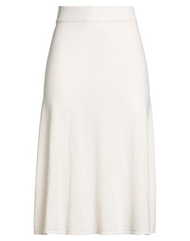Yves Salomon Woman Midi Skirt Ivory Size S Wool, Cashmere In White
