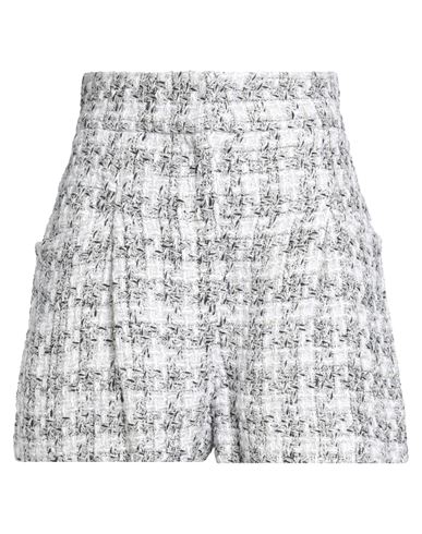 Iro Woman Shorts & Bermuda Shorts Off White Size 8 Cotton, Polyester, Acrylic, Polyamide, Metallic F In Gray