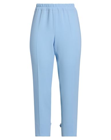 Maison Common Woman Pants Light Blue Size 8 Triacetate, Polyester In Blue