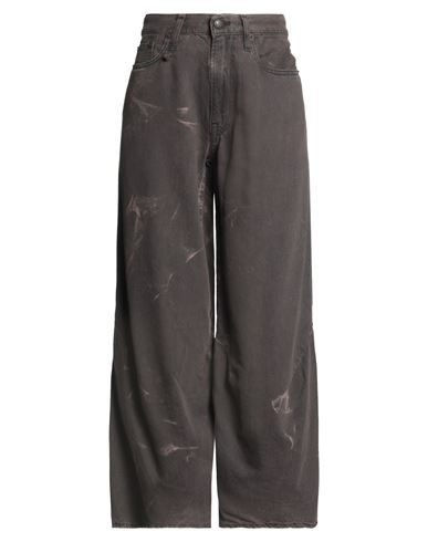 R13 Woman Jeans Dark Brown Size 24 Recycled Cotton, Recycled Lyocell In Brown