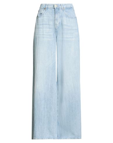 7 For All Mankind Woman Jeans Blue Size 30 Cotton, Linen