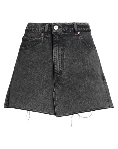 Our Legacy Woman Denim Skirt Black Size 8 Cotton