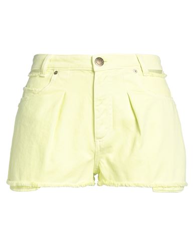 Pinko Denim Woman Denim Shorts Lime Green Size 28 Cotton