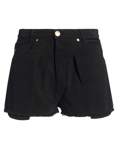 Pinko Denim Woman Denim Shorts Black Size 27 Cotton