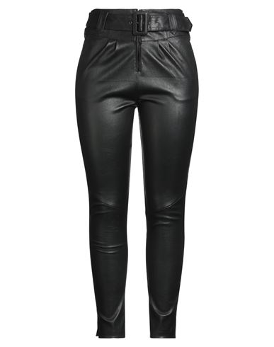 Ibana Woman Pants Black Size 10 Leather