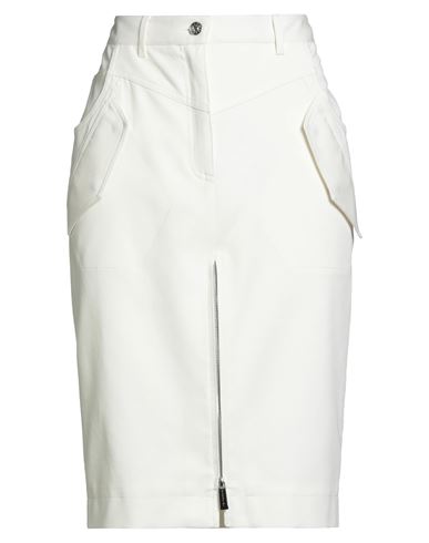 Barbara Bui Woman Midi Skirt Off White Size 10 Cotton, Tactel, Elastane