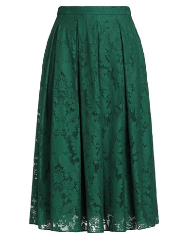 Max Mara Studio Woman Midi Skirt Green Size 8 Cotton, Polyamide