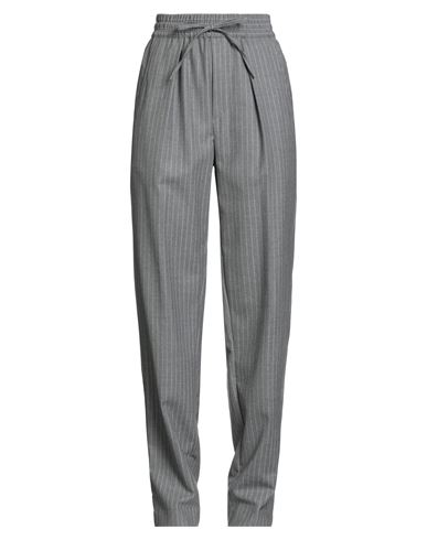 Isabel Marant Woman Pants Grey Size 8 Virgin Wool, Elastane In Gray