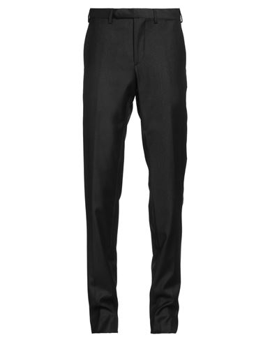 Santaniello Man Pants Charcoal Size 40 Wool In Black