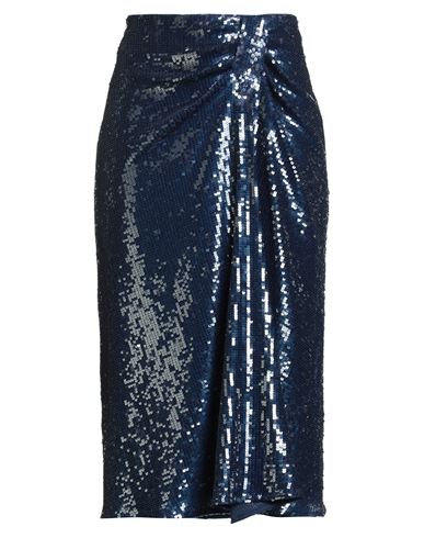 Natan Woman Midi Skirt Blue Size 16 Polyester, Elastane