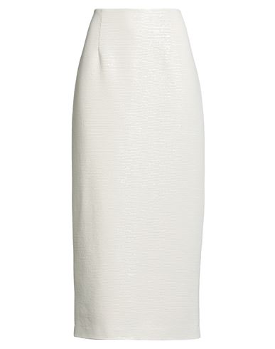 Xandres Woman Midi Skirt Ivory Size 16 Polyester In White