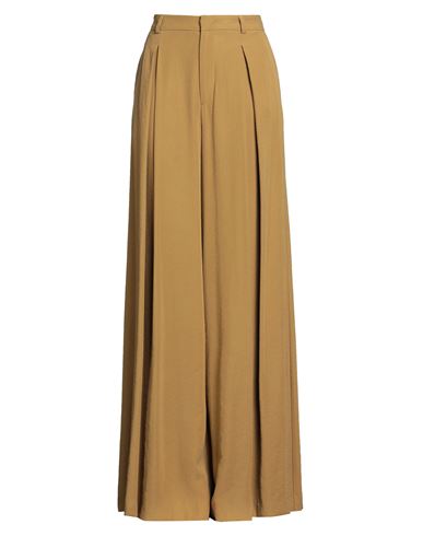 The Andamane Woman Pants Mustard Size 6 Viscose, Polyester In Brown