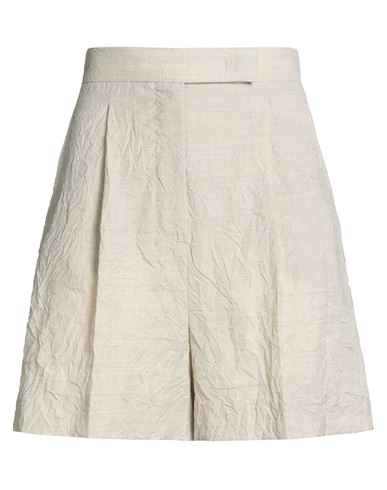 Max Mara Sfilata Woman Shorts & Bermuda Shorts Beige Size 8 Virgin Wool In Brown