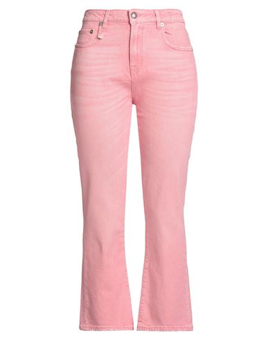 R13 Woman Jeans Pink Size 29 Cotton, Elastane, Leather In Neutral