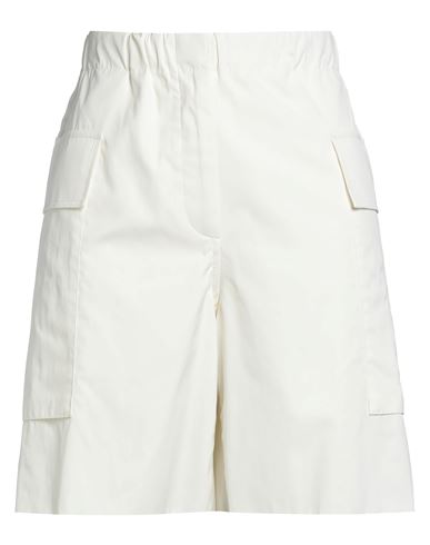 Jil Sander + Woman Shorts & Bermuda Shorts Ivory Size 6 Cotton In White
